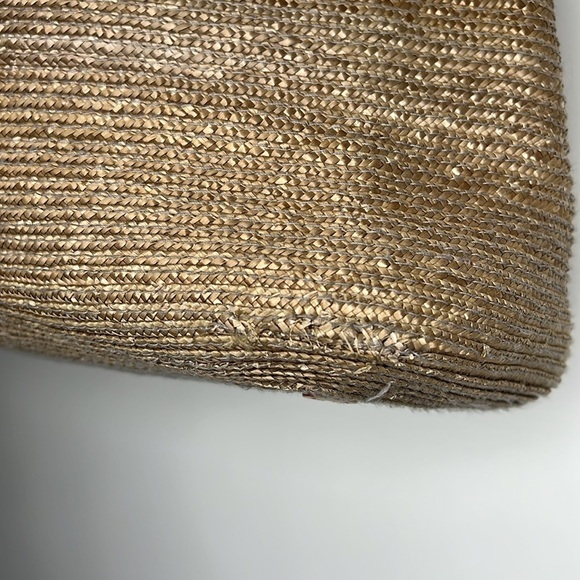 MZ Wallace Large Raffia and Belting Leather Woven Tote Handbag - Rare Style - Picture 6 of 12